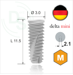 Dll.3011 Имплантат MeDent Delta mini Conical 11° Ø3.0 L11.5