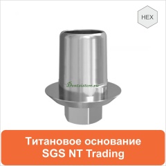Титановое основание совместимое с SGS Dental c шестигранником дизайн NT-Traiding  [D 4.5 GH 0.5 H 5.0] арт.08TBNTH450
