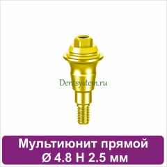 Мультиюнит прямой для Neodent GM [D 4.8 mm; H 2.5 mm] (арт. 23MU4825G)