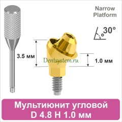 Мультиюнит угловой 30° совместимый с Nobel Active CC NP [D 4.8 мм; H 1.0 мм] (арт. 07MU3010NG)