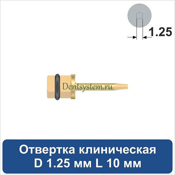 Отвертка клиническая [Квадрат 4.0 мм] D 1.25 мм; L 10 мм (арт. 08DRKV12510)
